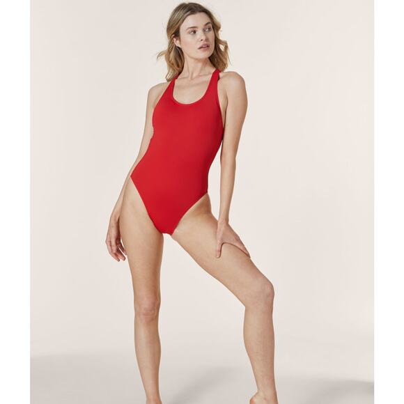 Andie Swim The Tulum One Piece in Cherry Red M NWT - Picture 3 of 7